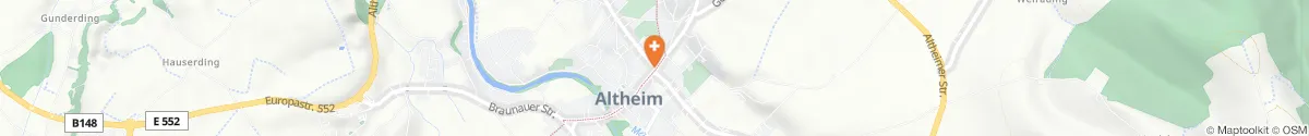 Kartendarstellung des Standorts für Stadtapotheke Altheim in 4950 Altheim